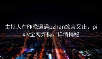 主持人在昨晚遭遇pzhan欲言又止，pixiv全网炸锅，详情揭秘
