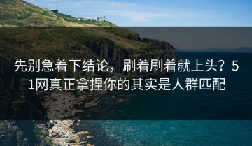 先别急着下结论，刷着刷着就上头？51网真正拿捏你的其实是人群匹配